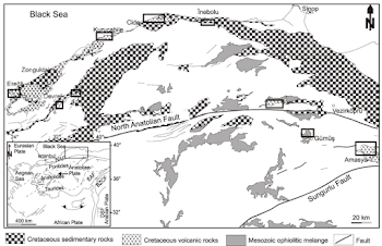 Geological map of the studying area indicating Mesozoic sequences ...