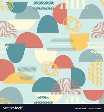 Geometric abstract mid century pattern vector image