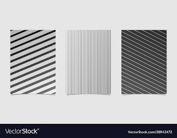Geometric abstract stripe flyer template vector image