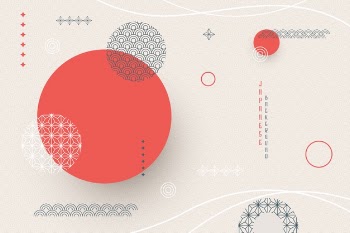 Geometric background in japanese style Free Vector