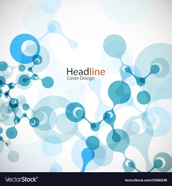 Geometric background molecule and communication vector image