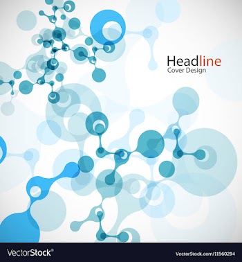 Geometric background molecule and communication vector image