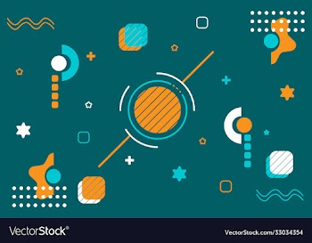 geometric background with flat shapes free
