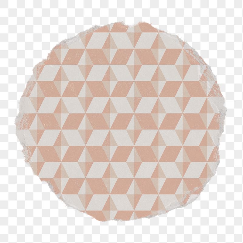 Geometric badge png, pink pattern | Free PNG - rawpixel