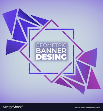 Geometric banner desing st vector image