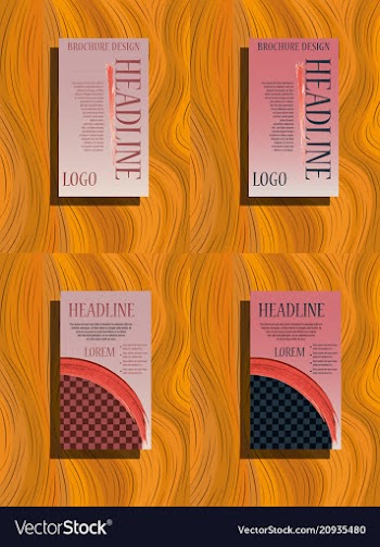 Geometric brochure template design cover layout vector image