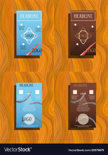 Geometric brochure template design cover layout vector image