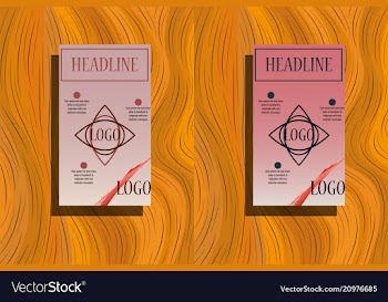 Geometric brochure template design cover layout vector image