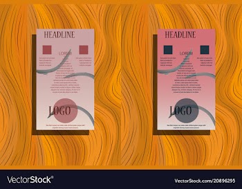 Geometric business brochure template design with vector image