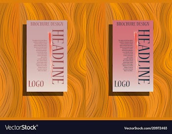 Geometric business brochure template design with vector image