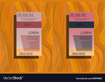 Geometric business brochure template design with vector image