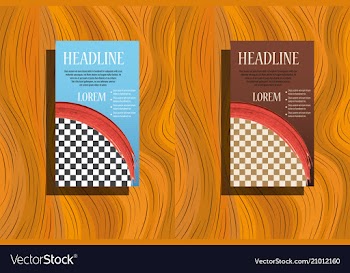 Geometric business brochure template design with vector image