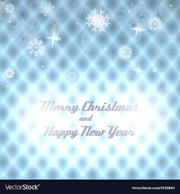 Geometric Christmas background with snowflakes vector image