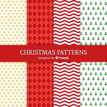 Geometric christmas pattern collection 