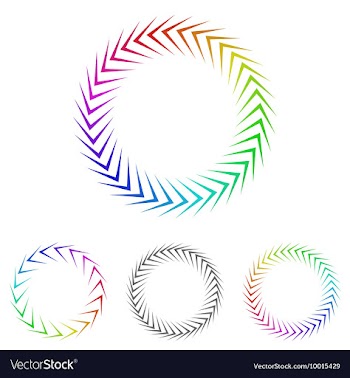 Geometric Circular Logo Set vector image