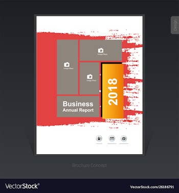 Geometric colorful business brochure cover vector image