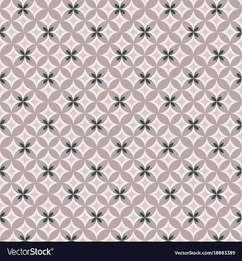 Geometric contour pattern on pink background vector image