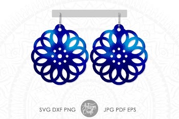 Geometric earring SVG, Leather earring template, Cut file