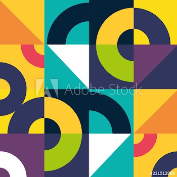 geometric figures and colors pattern background