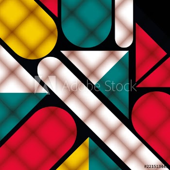 geometric figures and colors pattern background