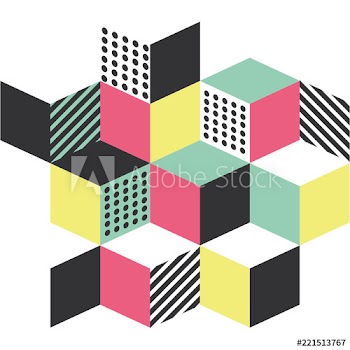 geometric figures and colors pattern background