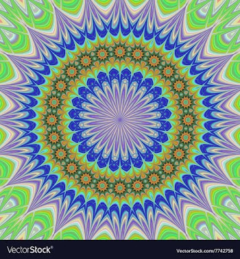 Geometric floral mandala background vector image