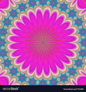 Geometric flower mandala background vector image