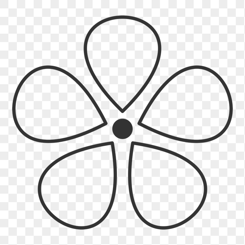 Geometric flower png sticker, abstract | Free PNG - rawpixel
