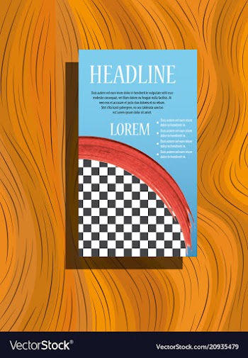 Geometric flyer cover business brochure design vector image