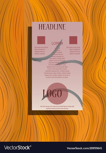 Geometric flyer cover business brochure design vector image