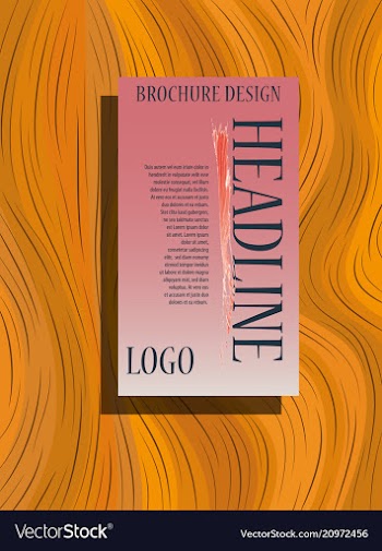Geometric flyer cover business brochure design vector image