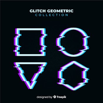 Geometric glitch collection
