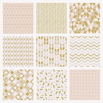 Geometric gold pattern background set | Free Vector - rawpixel