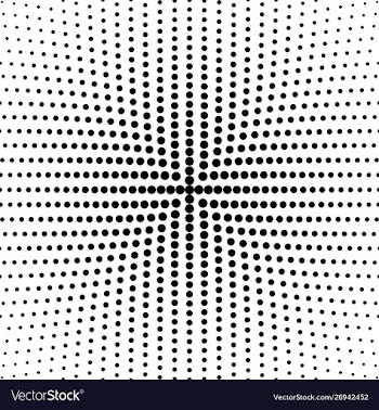 Geometric halftone round circle pattern vector image