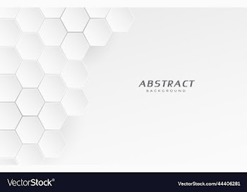 geometric hexagon concept white background