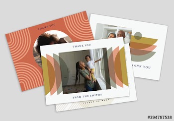 Geometric-Inspired Thank You Card Layout