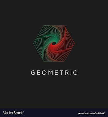 geometric line art minimal logo design gradient