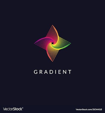 geometric line art minimal logo design gradient