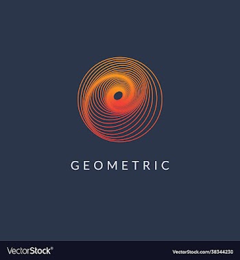 geometric line art minimal logo design gradient
