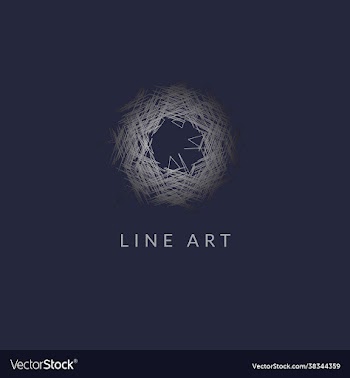 geometric line art minimal logo design gradient
