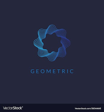 geometric line art minimal logo design gradient