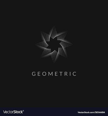 geometric line art minimal logo design gradient
