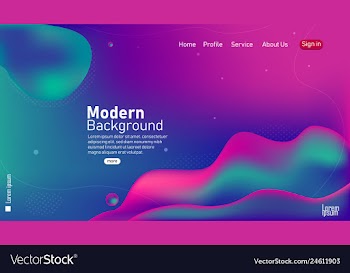 Geometric liquid web banner templates vector image