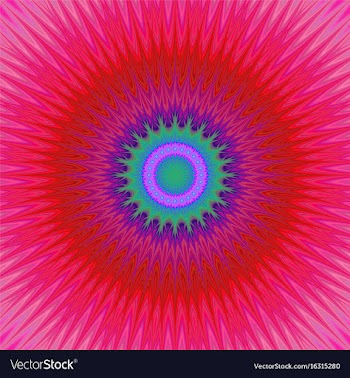 Geometric mandala explosion fractal background vector image