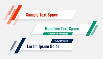 Geometric modern lower third banner template Free Vector