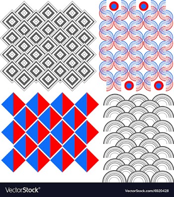 Geometric ornament pack vector image