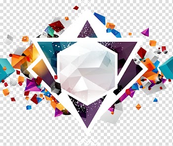 Geometric pixels , Poster Party illustration, color triangle crystal ball transparent background PNG clipart