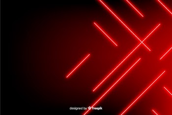 Geometric red lights background realistic style Free Vector