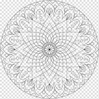 GEOMETRIC, round black lines artwork transparent background PNG clipart