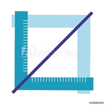 geometric rule designer flat style icon